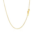 10k Yellow Gold Diamond Cut Cable Link Chain 1.1mm by Avera Group