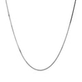 14k White Gold Classic Box Chain (0.75 mm) by Avera Group