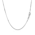 14k White Gold Classic Box Chain (0.75 mm) by Avera Group