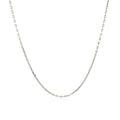 Sterling Silver Rhodium Plated Cable Chain (1.10 mm) by Avera Group