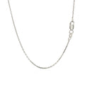 Sterling Silver Rhodium Plated Cable Chain (1.10 mm) by Avera Group