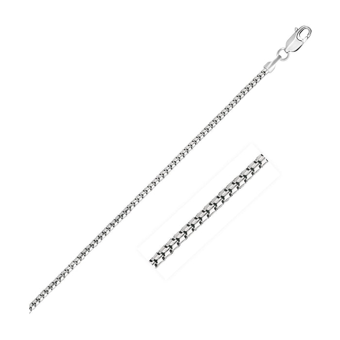 14k White Gold Ice Chain 1.3mm by Avera Group