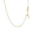 14k Rose Gold Adjustable Cable Chain (1.10 mm) by Avera Group