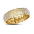 14k Yellow Gold Bold Diamante Flex Bracelet by Avera Group