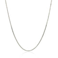 14k White Gold Octagonal Box Chain (1.00 mm) by Avera Group
