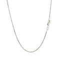 14k White Gold Octagonal Box Chain (1.00 mm) by Avera Group