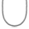 Oxidized Sterling Silver Wheat Style Chain Men's Necklace by Avera Group