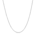 14k White Gold Faceted Cable Link Chain (1.20 mm) by Avera Group