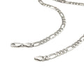 Rhodium Plated Sterling Silver Figaro Style Chain (5.40 mm) by Avera Group
