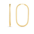 14k Yellow Gold Endless Large Paperclip Hoop Earrings by Avera Group