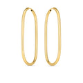 14k Yellow Gold Endless Large Paperclip Hoop Earrings by Avera Group