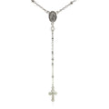 Fine Rosary Chain and Bead Necklace in Sterling Silver by Avera Group