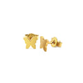 14k Yellow Gold Polished Butterfly Earrings by Avera Group