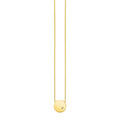 14k Yellow Gold Necklace with Polished Round Pendant with Diamond by Avera Group