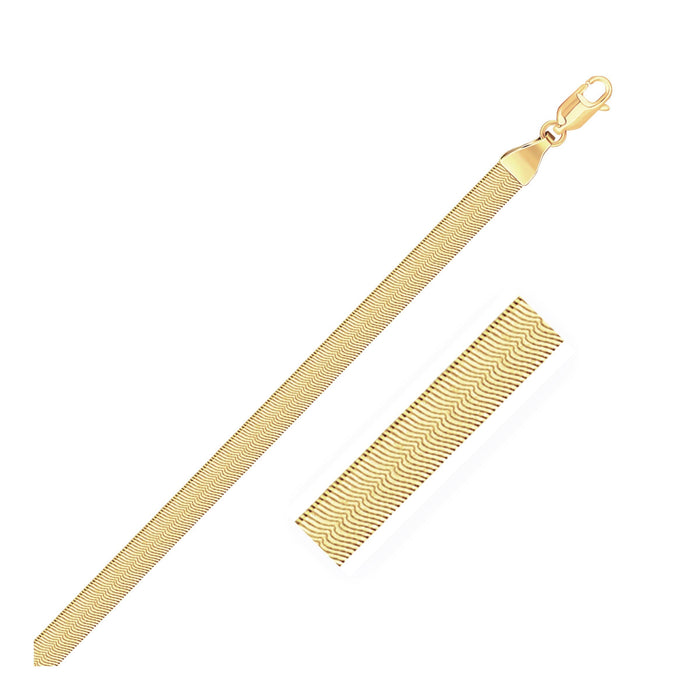 14k Yellow Gold Super Flex Herringbone Chain (3.80 mm) by Avera Group