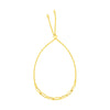 14K Yellow Gold Adjustable Bracelet with Paperclip Chain