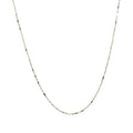 14k White Gold Diamond-Cut Bead Chain (0.90 mm) by Avera Group