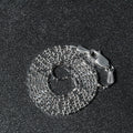 14k White Gold Diamond-Cut Bead Chain (0.90 mm) by Avera Group