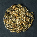 14k Tri Color Gold High Polish Puffed Mariner Link Chain (4.90 mm) by Avera Group