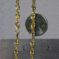 14k Tri Color Gold High Polish Puffed Mariner Link Chain (4.90 mm) by Avera Group