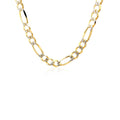 14K Yellow Gold Solid Pave Figaro Chain (5.90 mm) by Avera Group