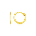 14k Yellow Gold Petite Polished Round Hoop Earrings by Bids.com