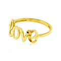 14k Yellow Gold Ring with Love by Avera Group