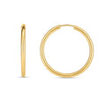 14k Yellow Gold Endless Round Hoop Earrings(2x21mm) by Avera Group