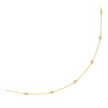 14k Yellow Gold Station Necklace with Round Diamonds by Avera Group