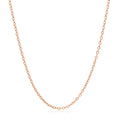 18k Rose Gold Round Oval Link Chain (1.50 mm) by Avera Group