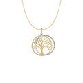 Two Layer Tree Pendant in 14k Two Tone Gold by Avera Group