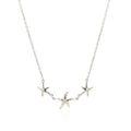 Sterling Silver Necklace with Three Starfish by Avera Group