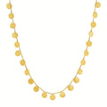 Choker Necklace with Polished Discs in 14k Yellow Gold by Avera Group