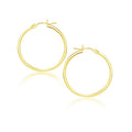 10k Yellow Gold Polished Hoop Earrings 25 mm by Avera Group