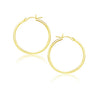 10k Yellow Gold Polished Hoop Earrings (2x25mm)