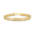 14k Yellow Gold Rapunzel Woven Bracelet by Avera Group