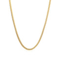 14k Yellow Gold Classic Solid Miami Cuban Chain (3.20 mm) by Avera Group