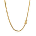 14k Yellow Gold Classic Solid Miami Cuban Chain (3.20 mm) by Avera Group