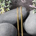 14k Yellow Gold Classic Solid Miami Cuban Chain (3.20 mm) by Avera Group