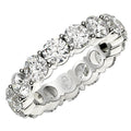 Round Cut Lab Grown Diamond Eternity Ring in 14k White Gold (5 cttw FG/VS2) by Avera Group