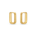 14k Yellow Gold Small Square Huggie Hoops by Avera Group