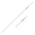Double Extendable Diamond Cut Cable Chain in White Gold (1.30 mm) by Avera Group