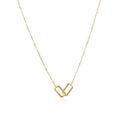 14k Yellow Gold Necklace with Interlocking Petite Rectangles by Avera Group