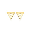14 k Yellow Gold Polished Open Triangle Post Earrings
