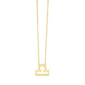 14K Yellow Gold Libra Necklace by Avera Group
