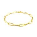 14K Yellow Gold Bold Paperclip Chain Bracelet by Avera Group