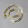 14K Yellow Gold Bold Paperclip Chain Bracelet by Avera Group