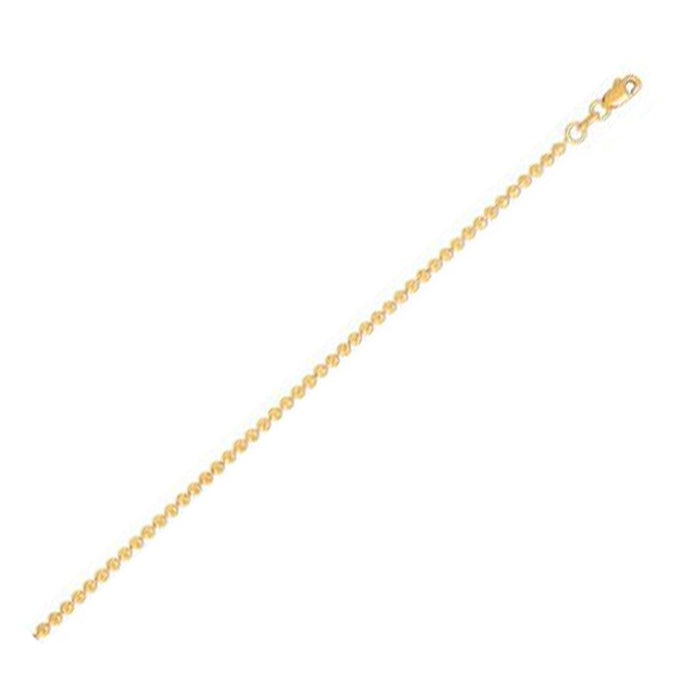 Moon Cut Bead Chain in 14k Yellow Gold (2.0 mm) by Avera Group