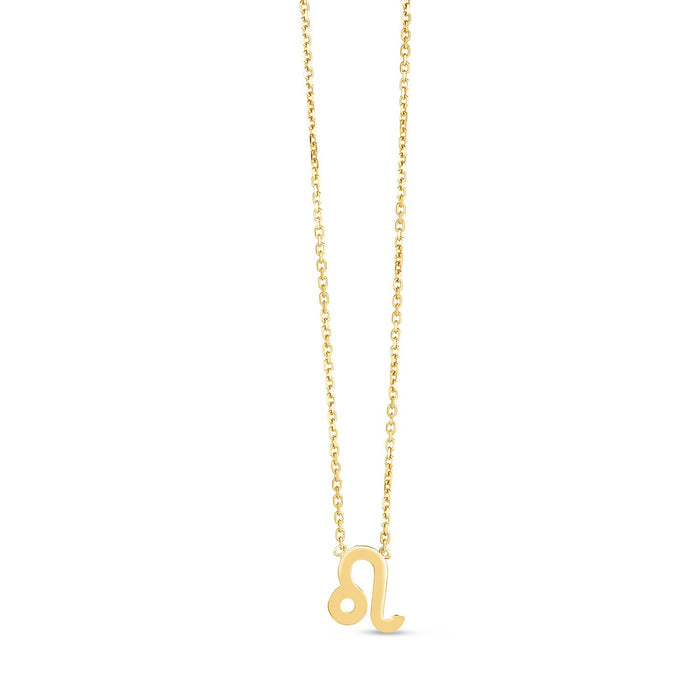 14K Yellow Gold Leo Necklace by Avera Group