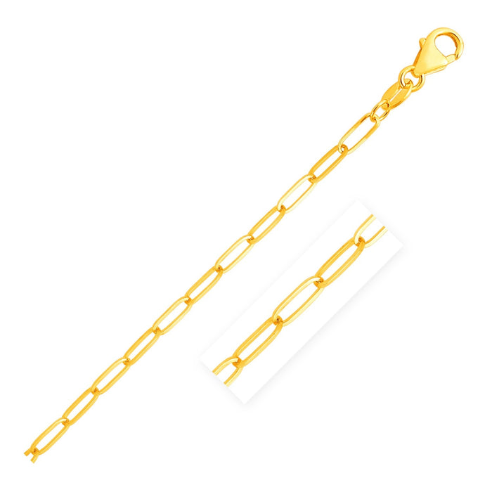 14K Yellow Gold Paperclip Chain (4.0mm) (4.00 mm) by Avera Group